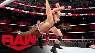 Drew McIntyre vs Happy Corbin amp Madcap Moss Raw March 28 2022 [upl. by Eph]