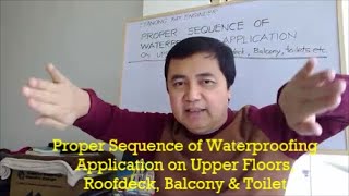 Proper Sequence of Waterproofing Application On Upper Floors Roofdeck Balcony Toilet Tagalog [upl. by Akcirre891]