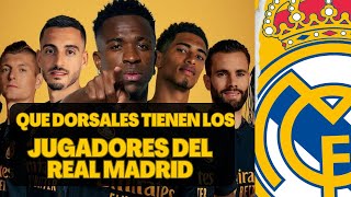 Conoce los Dorsales de los Jugadores del Real Madrid ¿Qué Números Eligen las Estrellasquot [upl. by Elnora]