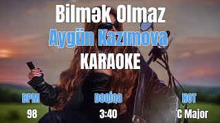 Aygün Kazımova Bilmək Olmaz Karaoke 4k [upl. by Einobe]