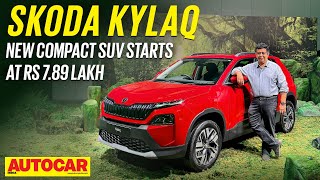 Skoda Kylaq  Its a miniKushaq  First Look  Autocar India [upl. by Omarr]