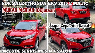 FOR SALE  HONDA HRV 2015 E matic km70ribuan Record Full SET jualmobilbekas hrv innova diesel [upl. by Leuqar589]