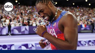 A big day for Team USA as Noah Lyles wins gold in the 100meter [upl. by Hayes133]