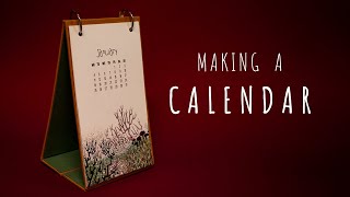 How I made a 2021 CALENDAR  DIY Desk calendar Reusable calendar base [upl. by Itirahc]