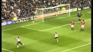 1997  Manchester Utd 2 Derby 3  Paulo Wanchopes wonder goal  BBC Radio Derby commentary [upl. by Eatnuahc]