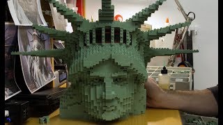 Stunning Creation of 9 Foot Tall Statue of Liberty  LEGO  Time Lapse [upl. by Dexter841]