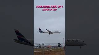 Latam Airlines Boeing 7879 landing in LAX [upl. by Tirrej]