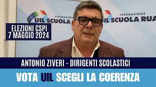 ELEZIONI CSPI diamo voce ai candidati  Antonio Ziveri Dirigenti Scolastici [upl. by Nreval67]