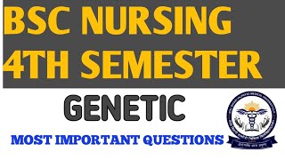 IMPORTANT questions of genetics BSC NURSING 4th semester payalnursing9555 [upl. by Grover27]