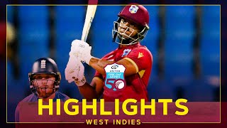 Evin Lewis Smashes 94 amp Motie Takes 4Fer  Highlights  West Indies v England  1st CG United ODI [upl. by Eleen]