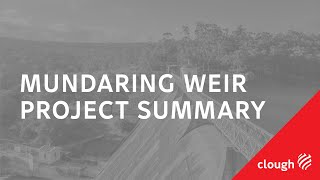 Mundaring Weir Project Summary [upl. by Assitruc]