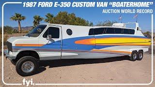 AUCTION WORLD RECORD  1987 Ford E350 Boaterhome  BARRETTJACKSON 2022 LAS VEGAS [upl. by Zaneski]