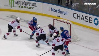 Chris Kreider scores a goal against the New Jersey Devils [upl. by Refiffej]