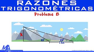 Razones trigonométricas  Solución de problemas  Ejemplo 8 [upl. by Nylsoj]