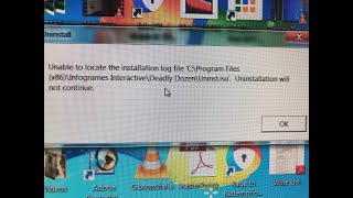 Error Unable to locate the installation log file Uninstallation will not continue Windows 7 [upl. by Perni]