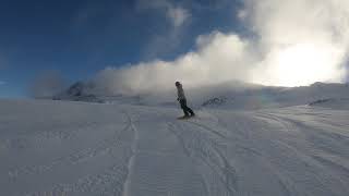 Snowboarding en Cerro Castor Ushuaia desde La Brecha a la base [upl. by Enida]