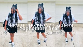 GRWM FOR THE FIRST DAY  School Vlog sophomore edition chaotic asff [upl. by Jezebel]