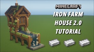 Minecraft Iron Farm House 20 Tutorial Aesthetic Farm Java Edition 1440p HD [upl. by Jaquiss]