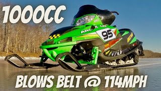 Firecat 1000  114 mph  Blowing Belt  F7 Arctic Cat [upl. by Power21]