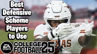 Best Defensive Scheme Players to RecruitUse in College Football 25 [upl. by Langsdon]