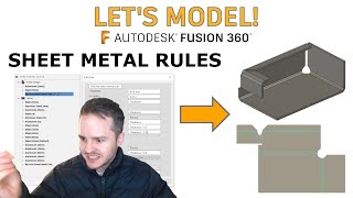 Sheet Metal Rules in Autodesk Fusion 360 [upl. by Htederem20]