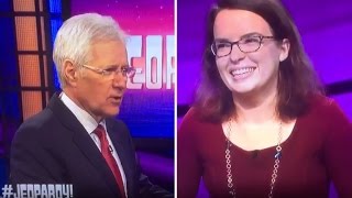 Alex Trebek Calls Jeopardy Contestant a Loser For Her Choice in Music [upl. by Ymer154]