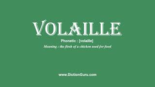 volaille Pronounce volaille with Meaning Phonetic Synonyms and Sentence Examples [upl. by Onailerua399]