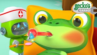 Gecko Has To Wake Up Oily in the Morning  Geckos Garage  Truck Cartoons for Kids [upl. by Jackie]