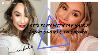 How I went from Blonde to Brown with the KERACOLOR Clenditioner [upl. by Naillik]