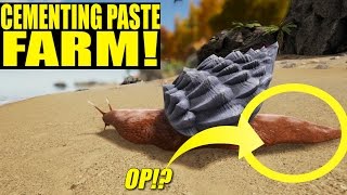 ACHATINA OP CEMENTING PASTE FARM HOW NOT TO BE A NOOB  ARK SURVIVAL EVOLVED [upl. by Emmey274]