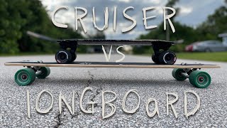 Should you buy a Longboard Or Cruiser  A Somewhat Technical Comparison [upl. by Pergrim]