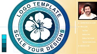 Inkscape Logo Design How to Make a Template for Scalable Circle Logos [upl. by Dranik848]