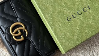 Gucci Marmont Super Mini Bag UNBOXING [upl. by Netsyrk]