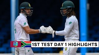 Wi vs sa 1st test 2024 day 1 highlights  west indies vs south africa 1st test day 1 highlights 2024 [upl. by Viking]