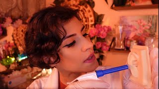 ASMR Spanish Accent  Ear Cleaning amp Wax Removal  Ear Picking  3Dio Ear Cupping [upl. by Kcirdahs]