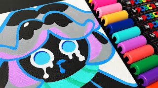 Drawing Cookie Run Kingdom Squid Ink Cookie with Posca Markers shorts [upl. by Rahsab]