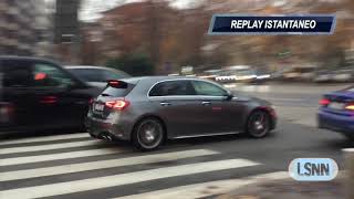 Milano inseguimento ad alta velocità nel traffico Polizia insegue una Mercedes [upl. by Sefton]