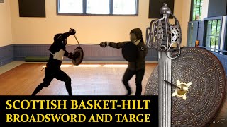 Scottish baskethilt broadsword and targe sparring  Resolved in Steel HEMA [upl. by Prunella]