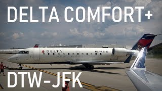 DELTA Comfort Detroit  New York JFK  Flight Report  August 2018  4K [upl. by Niroht945]