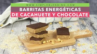 BARRITAS ENERGÉTICAS DE CACAHUETE Y CHOCOLATE  Barritas energéticas caseras  Barritas protéicas [upl. by Cosme]