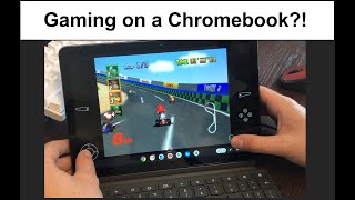 GAMING on a Chromebook Duet tablet  Android DOS Emulation  Yes it can game and well [upl. by Toblat986]