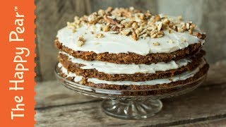 Ultimate Vegan Carrot Cake  THE HAPPY PEAR [upl. by Wenonah]