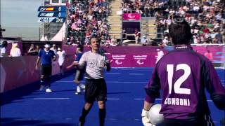 Football  Mens 5aside  Bronze Medal  ESP versus ARG  2nd Half  2012 London Paralympic Games [upl. by Giorgi]