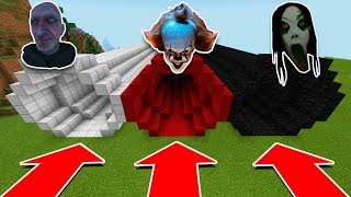 MINECRAFT PE DO NOT CHOOSE THE WRONG TUNNEL Grandpa Pennywise amp Slendrina [upl. by Drofwarc]