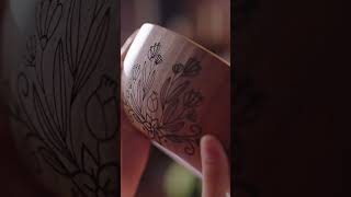 Curved Surface Laser Engraving with xTool P2 CO2 Laser Machine shorts [upl. by Mauceri]