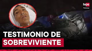 Sobreviviente revela detalles sobre caída de bus abismo en Cajamarca [upl. by Gilmer]