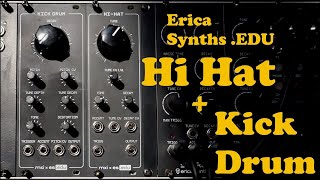 Erica EDU Kick and Hats  Build and Demo [upl. by Sukramal259]