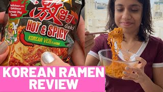 Nissin Korean Ramen review  noodles reviewtryit ramen foodreview [upl. by Namus]