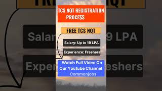 tcs nqt registration process 2024 tcs tcsnqt freshersjobs shorts trending job freshersjobs [upl. by Denten451]