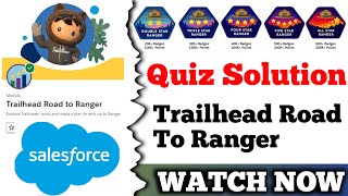 Trailhead Road to Ranger  Salesforce Trailhead  Quiz Solution [upl. by Akciret648]